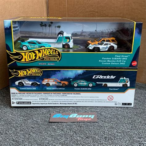 Hot Wheels Premium Collector Box Set Greddy In Stock Jdm Datsun Nissan Subaru Diorama
