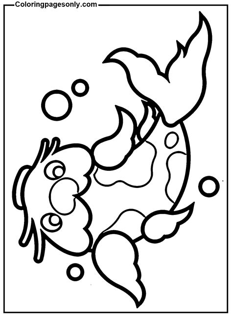 Cute Koi Fish Coloring Page Free Printable Coloring Pages