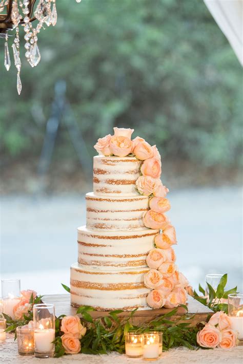 Semi Naked Cake With Garden Roses
