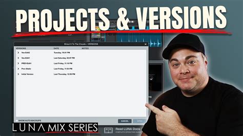Creating Projects and Opening Edits In Luna Tutorial - YouTube