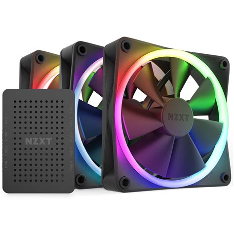 Buy Nzxt F120 Rgb Fan 120mm Pwm Black Triple Pack Rf R12tf B1 Pc