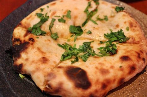 Indian Cuisine Keema Kulcha Disc Shaped Bread Stock Photo Image Of