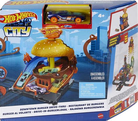 Трек Хот Вілс Сіті Автокафе Бургер Hot Wheels City Burger Drive Thru Mattel HDR ID