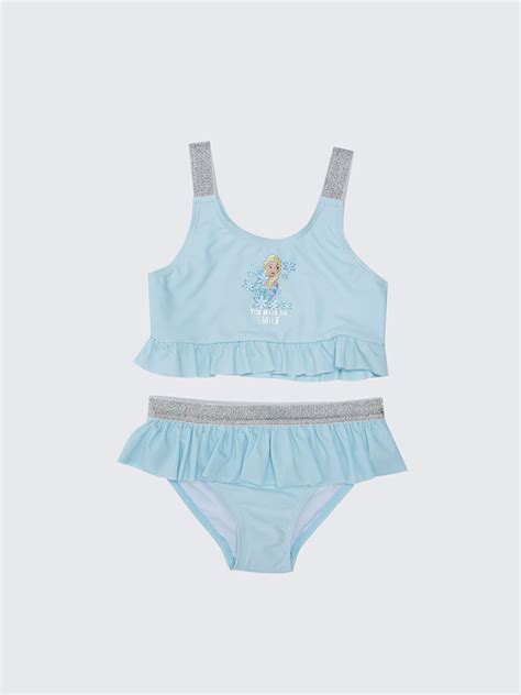 LCW Kids Bikini Fille Imprimé Elsa S33960Z4 FUX LC Waikiki