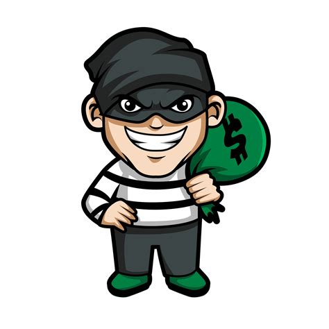 Vector illustration of cartoon thief 35922880 Vector Art at Vecteezy