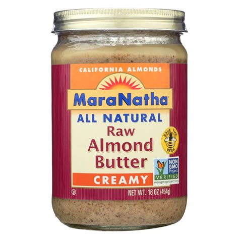 Maranatha Natural Foods Raw Almond Butter Creamy With No Salt Case