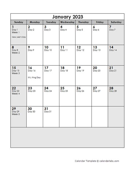 Printable Calendar 2023 Custom Dates