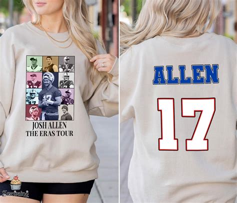 Vintage Josh Allen The Eras Tour Shirt Sweatshirt Hoodie Football