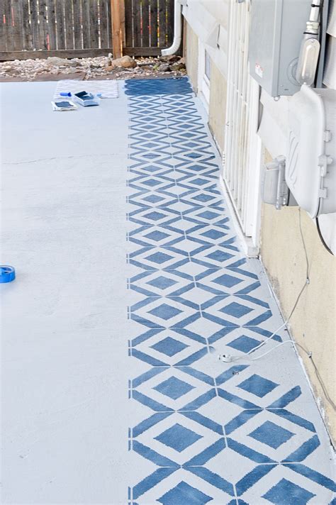 Concrete Patio Stencils - home made patio