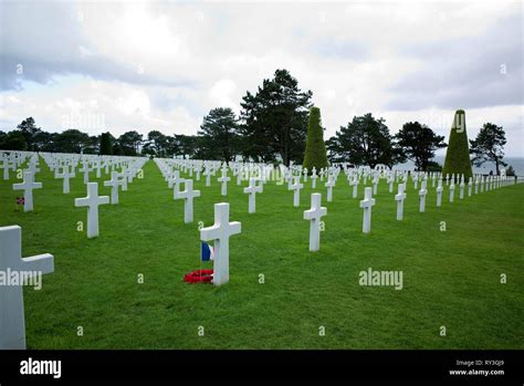 France Calvados Colleville Sur Mer American Cemetery Stock Photo Alamy