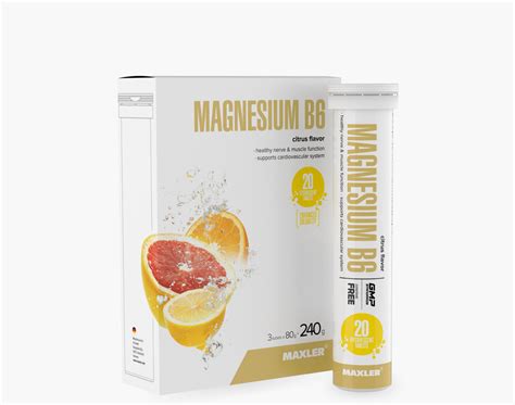 МАКСЛЕР Биологически активная добавка к пище «Магний В6" вкус цитрус ...