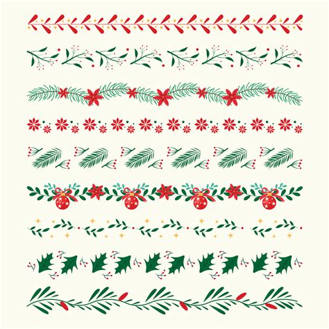 Christmas Border Set Design 35702614 Vector Art at Vecteezy