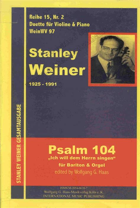 MusicaInfo Net Detail Psalm 104 Ich Will Dem Herrn Singen Mein Leben