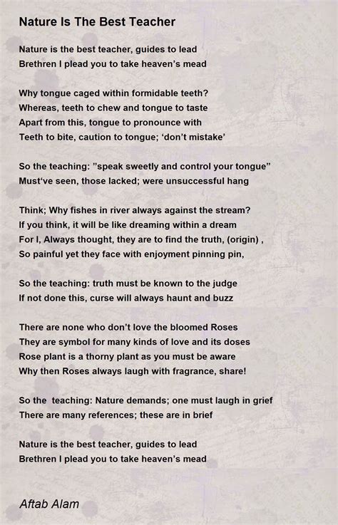 My Teacher Is The Best Poem