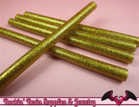 Gold Glitter Mini Hot Glue Sticks Deco Sauce Fake Icing Etsy