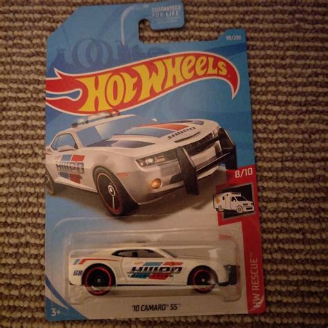 Hot Wheels Camaro Ss White Hw Rescue Police Car Etsy