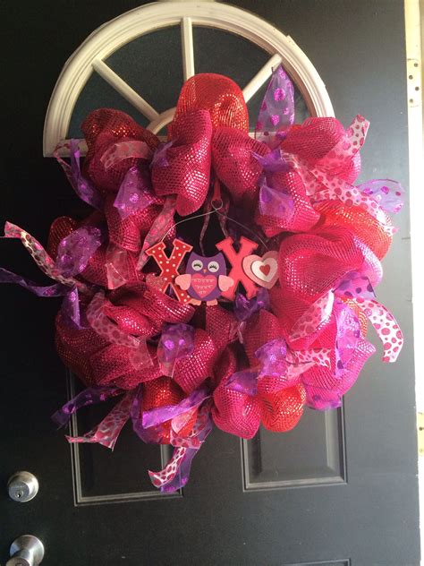Valentine Deco Mesh Wreath