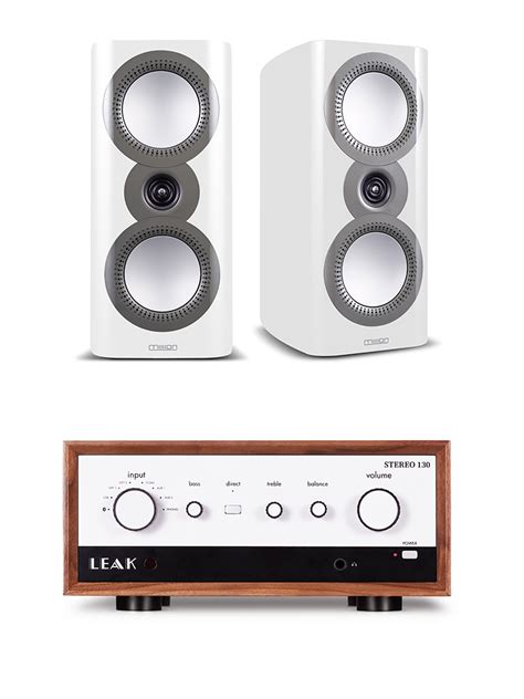 英國 Mission ZX-2 書架型音響(白)+ 英國 LEAK STEREO 130 兩聲道綜合擴大機