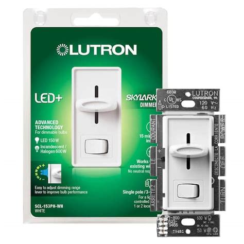 Lutron Skylark Led Dimmer Switch For Dimmable Led And Incandescent Bulbs 150w Ledsingle Pole