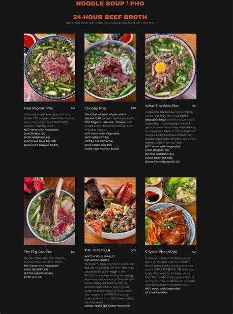 Gao Viet Kitchen Menu In San Francisco California Usa