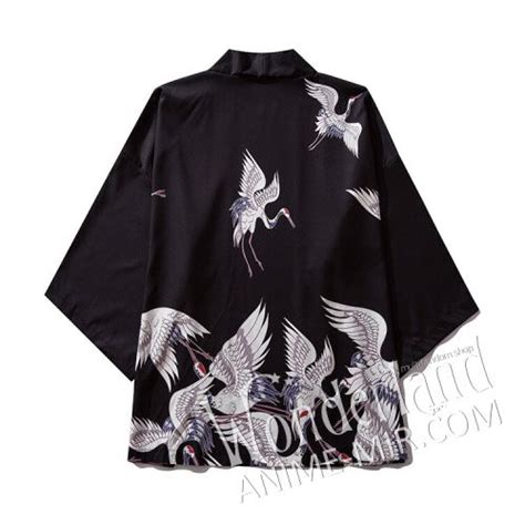 Японское кимоно - черное с аистами / Haori - black with storks купить в ...