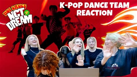 Nct Dream Hot Sauce Mv Reaction K Pop Cover Dance Team React Eng Sub Youtube
