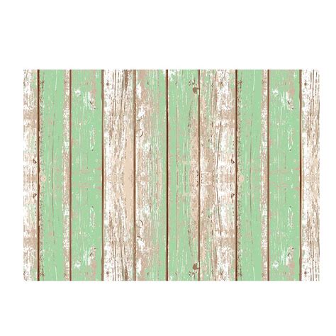 Wooden Vintage Green Vinyl Mat
