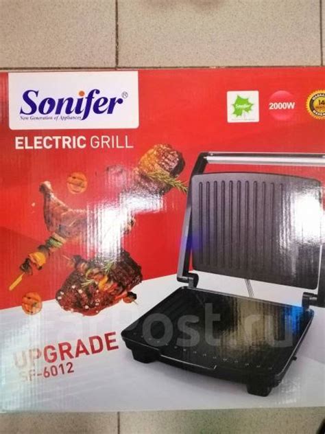 Электрогриль sonifer, новый, в наличии. Цена: 5 500₽ во Владивостоке