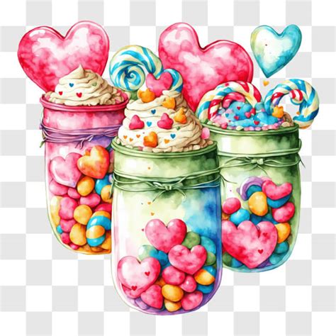 Download Sweet Treats In Mason Jars Artwork Pngs Online Creative Fabrica