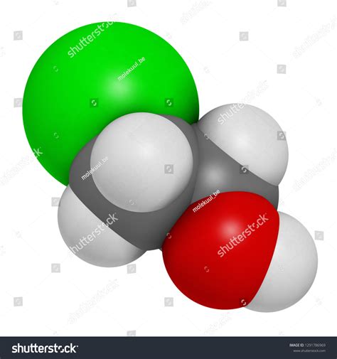 Ethylene Chlorohydrin Molecule Side Product Formed Stock Illustration ...