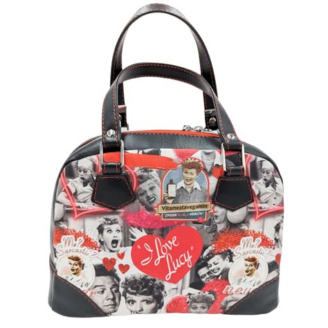I Love Lucy Black Hyd Bowler Bag Terrific Planner