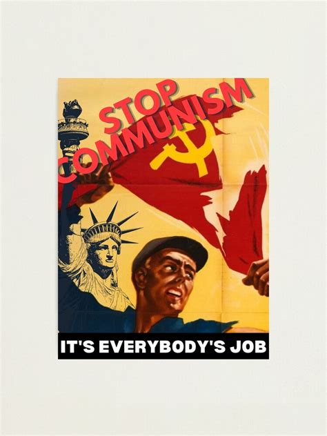 "Stop Communism - Anti-Communist Propaganda Art Print" Photographic ...