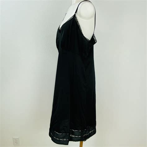 Womens Vintage Jc Pennys Lingerie Union Made USA Blac Gem