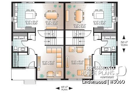 Semi Detached House Plans And Duplex Drummond