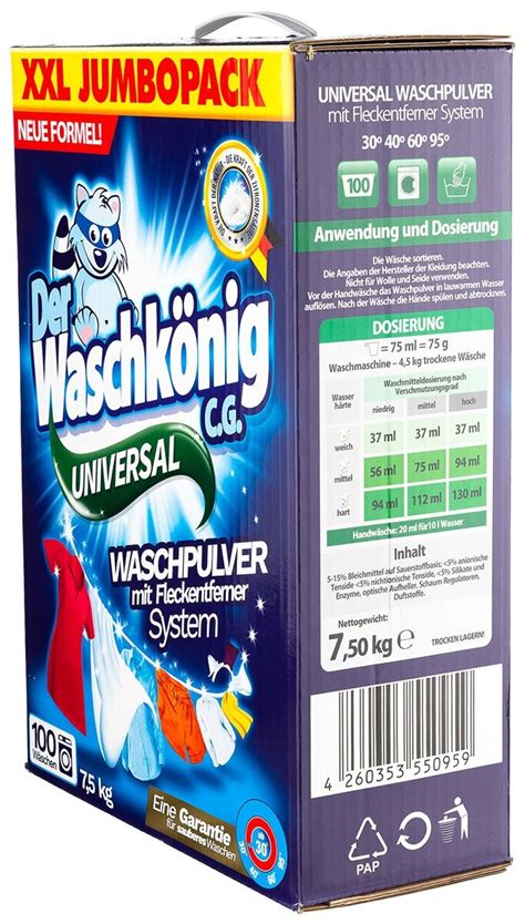 Стиральный порошок Der Waschkonig Universal универсальный — купить в ...
