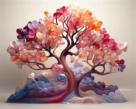 Colorful Tree Painting Painting | Art Of Paint By Numbers