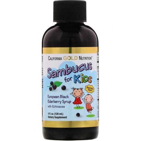 Купить California Gold Nutrition Бузина для детей сироп из европейской ...
