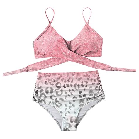 Aayomet Womens Bikini Womens Halterneck Micro Thong Bikini Piece Swimsuit Mini Tie Side PU