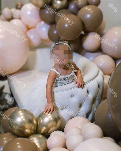 Pcs Double Stuffed Nude Beige Apricot Balloons Garland Etsy