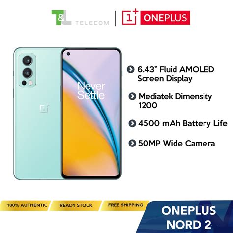 OnePlus Nord 2 (DN2103) Dual SIm Nano SIM 5G | 12GB+256GB | Media Tek ...