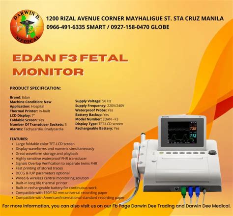 EDAN FETAL MONITOR MACHINE F3 Lazada PH