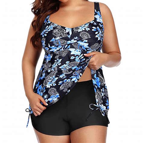 IDALL Tankini Swimsuits Bathing Suit Women Swimwear Push Up Bikini Set Thong Tankini Bathing