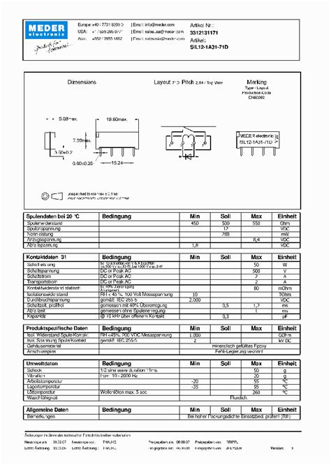SIL12-1A31-71D_4525834.PDF Datasheet Download --- IC-ON-LINE