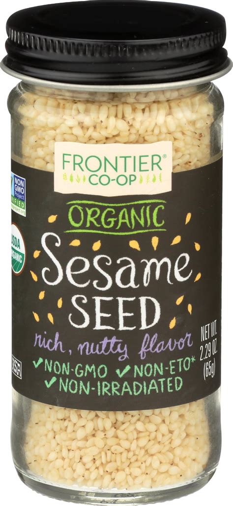 Frontier Organic Hulled Sesame Seed 2 29 Oz Sesame