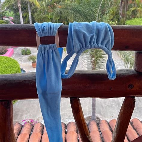 ASTA RESORT BLUE BIKINI Top Size L Bottoms Size Depop