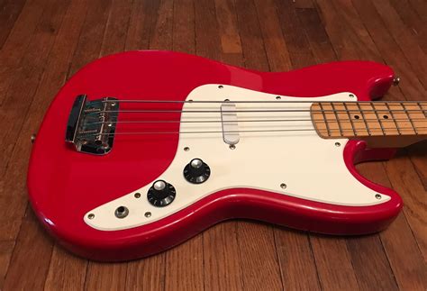 Squier by Fender Bronco Bass 2004 Red | Galloway Originals | Reverb