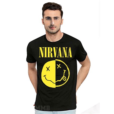 Camiseta Masculina Nirvana Shopee Brasil