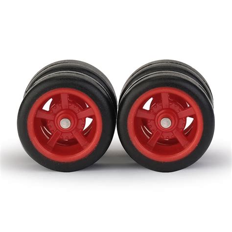 Hot Wheels 1 64 Alloy Model Modified Wheel Hub Wheels For With Rubber Tire Car Matchbox Red