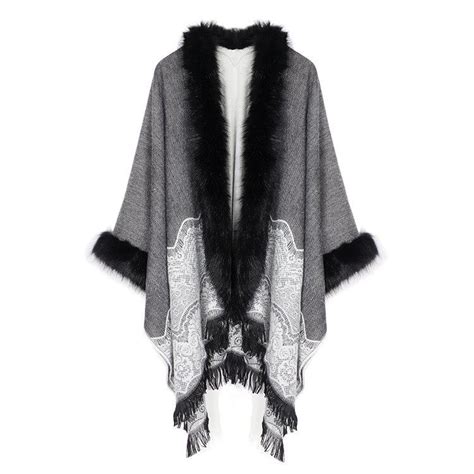 Poncho Fausse Fourrure • Univers Du Poncho