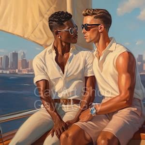 Sail Away Gays Film Noir Retro Gay Art Series Oil Painting Style Reproductions On Canvas